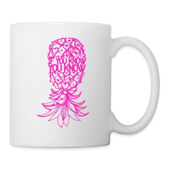 The Lifestyle Swinger Geschenk Ananas Swinging - Tasse - Weiß - Rechts