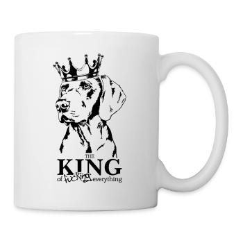 Weimaraner King Hundespruch Hunde Wilsigns - Tasse - Weiß - Rechts