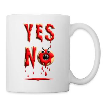 Donut für die fitness, Yes oder No. - Tasse - Weiß - Rechts