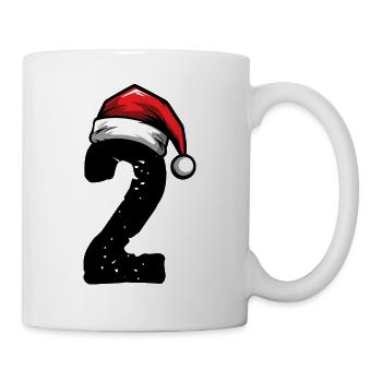 2 Zahl Weihnachten - Tasse - Weiß - Rechts