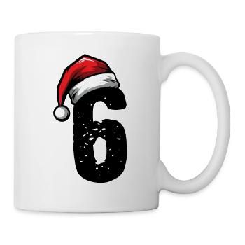 6 Numéro de Noël - Mug blanc - blanc - Droite