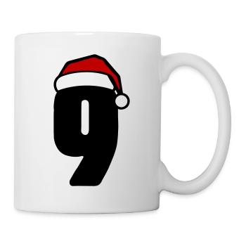 9 Zahl Weihnachten - Tasse - Weiß - Rechts