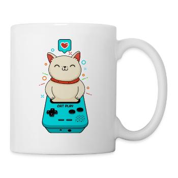 Jeu de chat - Mug blanc - blanc - Droite