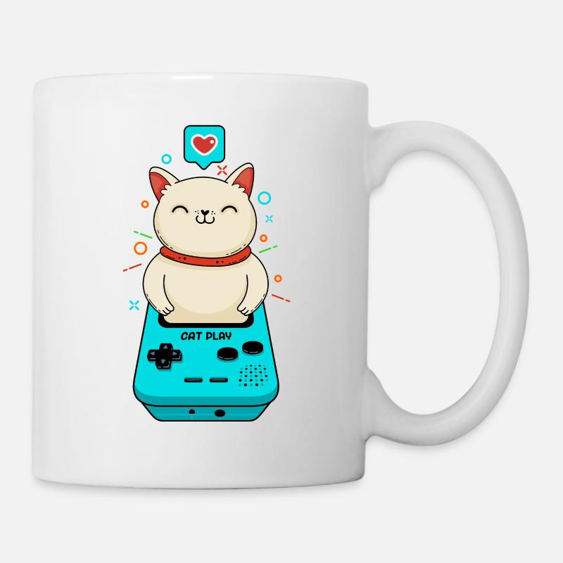 Jeu de chat - Mug blanc - blanc