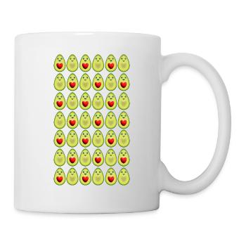 Herz Avocados mit vielen Herzen. - Tasse - Weiß - Rechts