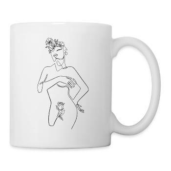 Amour de soi Femme Fleurs V-Day - Mug blanc - blanc - Droite