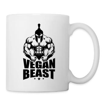 Bête végétalienne spartiate - Mug blanc - blanc - Droite
