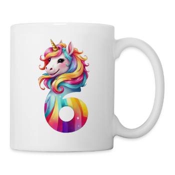 6. GEBURTSTAG EINHORN - Tasse - Weiß - Rechts