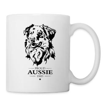 Aussie Dad Dogs Australian Shepherd Dog Wilsigns - Mug - white - Right