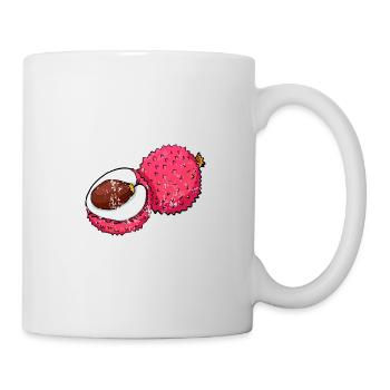 Retro vintage grunge style lychee lychee - Mug - white - Right
