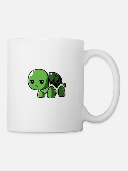 Schildkröte genervt - Tasse - Weiß