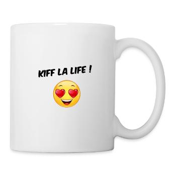 kiff la life cadeau anniversaire noël love coeur - Mug blanc - blanc - Droite