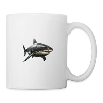 Grand requin blanc - Mug blanc - blanc - Droite