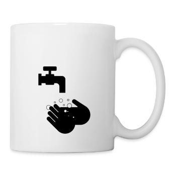Lavez-vous les mains - Mug blanc - blanc - Droite