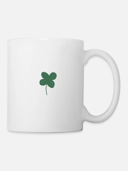 Trèfle porte-bonheur - Mug blanc - blanc