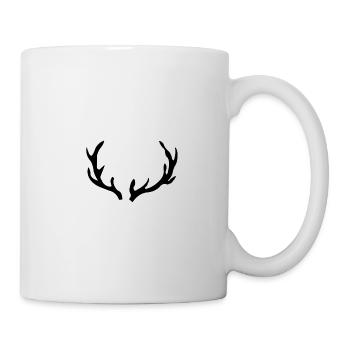 Antlers deer hunting forest - Mug - white - Right