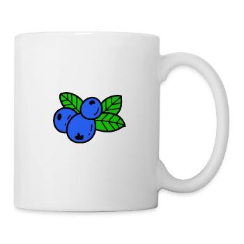 Blaubeere Heidelbeere Beere - Tasse - Weiß - Rechts