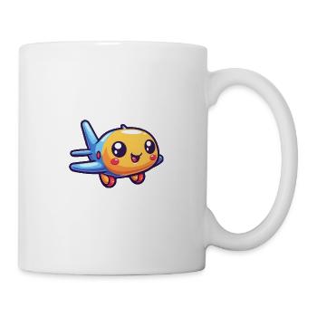 Niedliches Flugzeug - Tasse - Weiß - Rechts