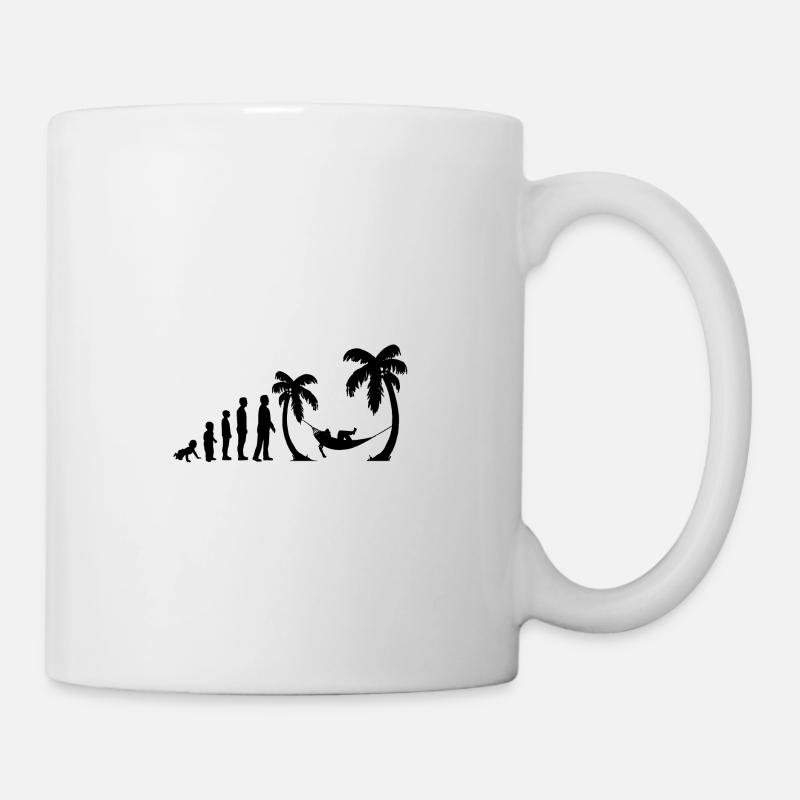 Évolution des vacances - Mug blanc - blanc