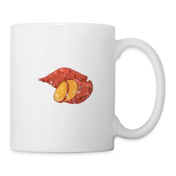 Patate douce style grunge vintage rétro - Mug blanc - blanc - Droite