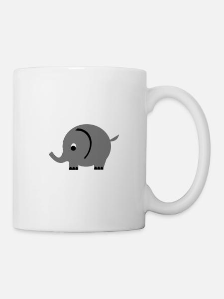 Elefant - Tasse - Weiß
