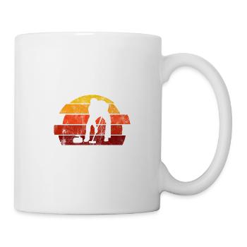 Curling sur glace Curling Retro Cadeau - Mug blanc - blanc - Droite