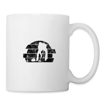 Curling sur glace Curling Retro Cadeau - Mug blanc - blanc - Droite