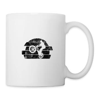 BMX Rad Fahrrad Retro Geschenk Bicycle Motocross - Tasse - Weiß - Rechts