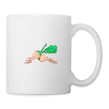 Betterave à sucre style rétro vintage grunge - Mug blanc - blanc - Droite