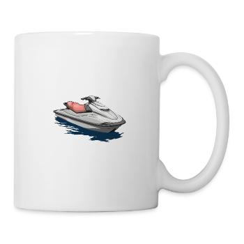 Action sur le jet ski - Mug blanc - blanc - Droite