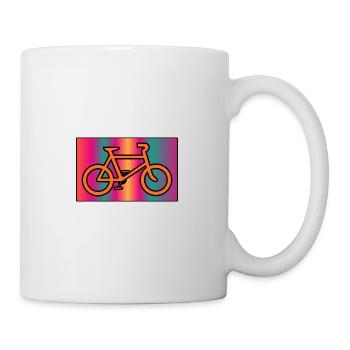 FAHRRAD. RADFAHREN. GEHEN SIE AUF GRÜN. ÖKOLOGIE. UMWELT. - Tasse - Weiß - Rechts