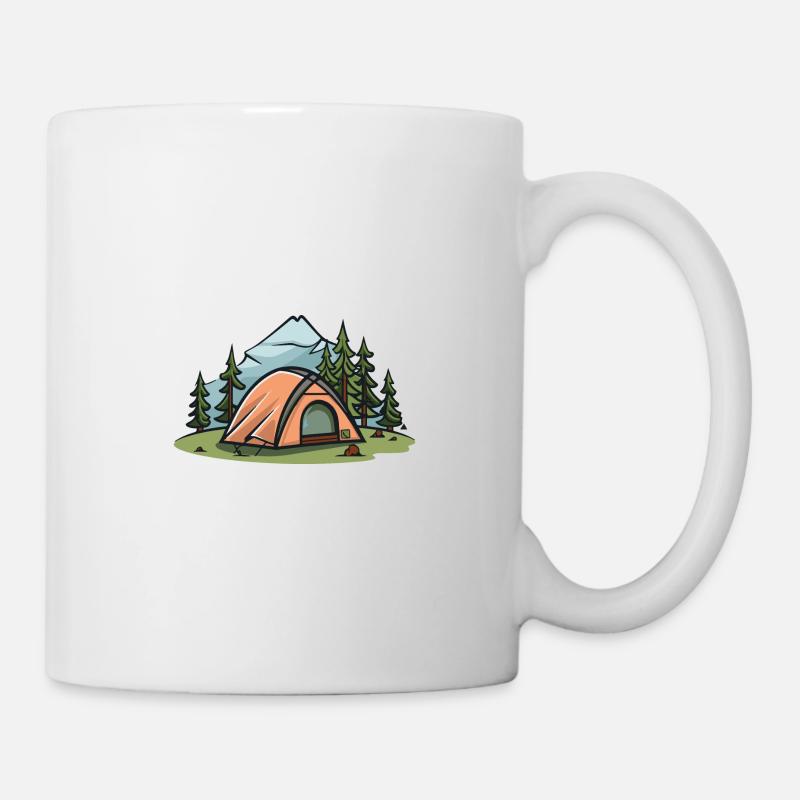 Camping Zelt - Tasse - Weiß