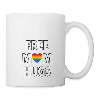 Maman Gratuite Câlins LGBTQ fierté Rainbow Heart - Mug blanc - blanc - Droite