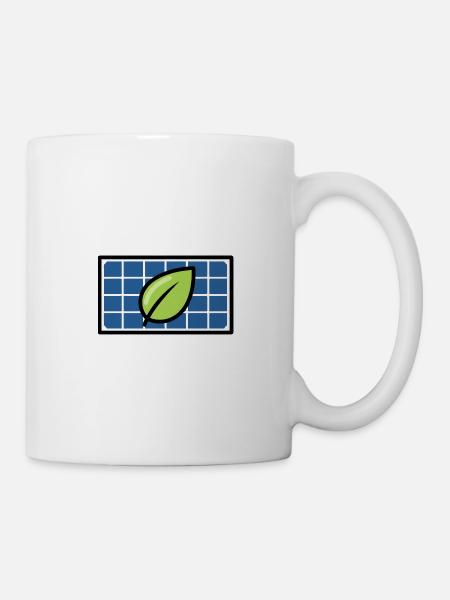 Solarenergie | Nachhaltige Zukunft Symbol - Tasse - Weiß