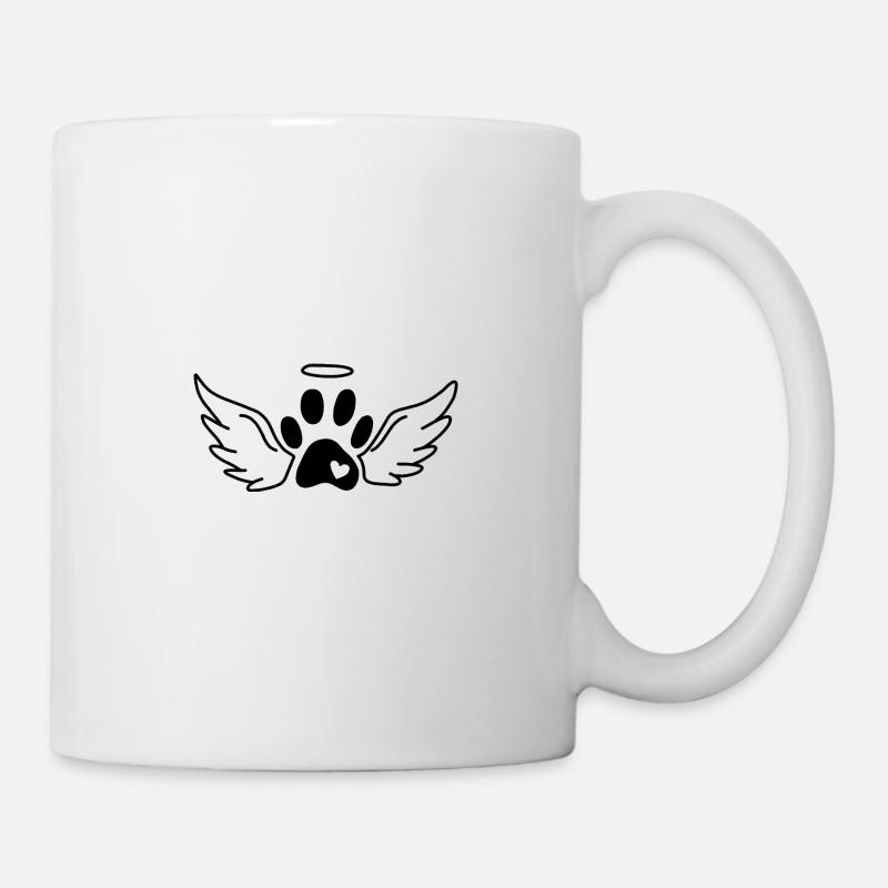 Pfote Abdruck Engel - Tasse - Weiß