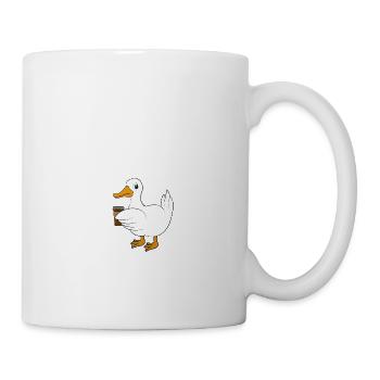Ente Kaffee Spruch - Tasse - Weiß - Rechts