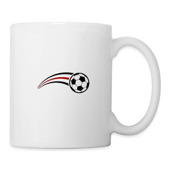 Queue de symbole de football - Mug blanc - blanc - Droite