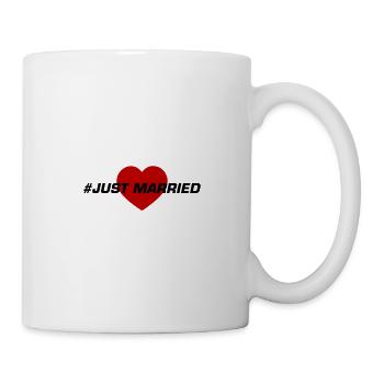 Just Married Hochzeit Herz - Tasse - Weiß - Rechts
