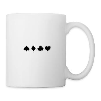 Poker Kartenspiel Skat Black Jack Glücksspiel - Tasse - Weiß - Rechts