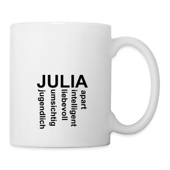 Julia - Ein ganz spezielles Design nur für Julia - Tasse - Weiß - Rechts