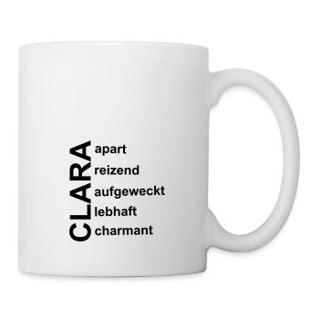 Clara - Ein ganz spezielles Design für Clara - Tasse - Weiß - Rechts