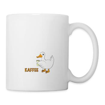 Ente Kaffee Spruch - Tasse - Weiß - Rechts