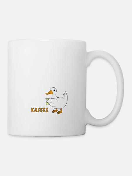 Ente Kaffee Spruch - Tasse - Weiß