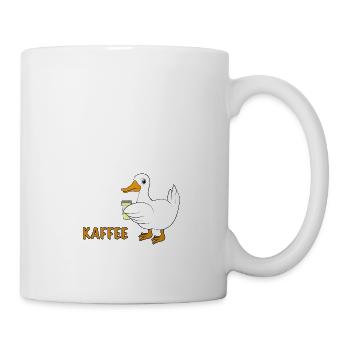 Ente Kaffee Spruch - Tasse - Weiß - Rechts