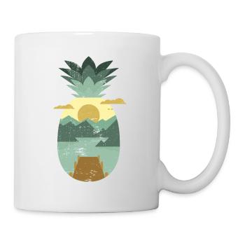 Vintage fruits tropicaux - ananas - Mug blanc - blanc - Droite