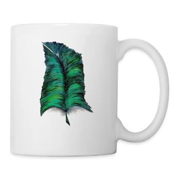 Feder - Tasse - Weiß - Rechts