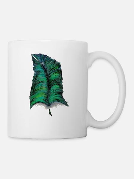Feder - Tasse - Weiß