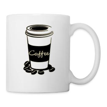 Coffee, Kaffee- - Tasse - Weiß - Rechts