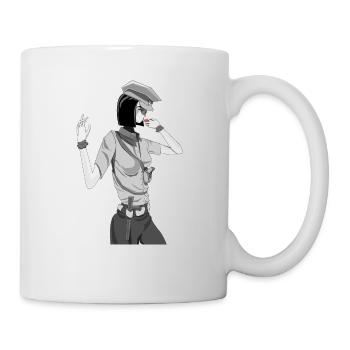 Sexy Policewoman / Anime Policewoman / Police Girl - Mug - white - Right