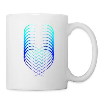 cœur - Mug blanc - blanc - Droite